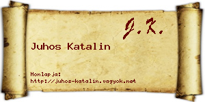 Juhos Katalin névjegykártya